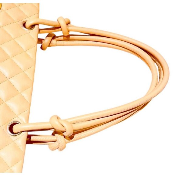 Authentic CHANEL CC Cambon Calfskin Quilted Large Shopping Tote Shoulder Bag - Picture 8 of 14